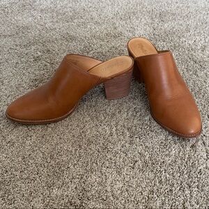Madewell Brown Leather Mules